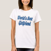Vriendin zee blauwe typografie t-shirt (Voorkant)