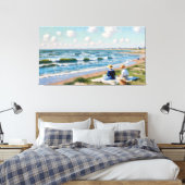 Vriendinnen aan de Kust Canvas Afdruk (Insitu (Slaapkamer))