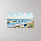 Vriendinnen aan de Kust Canvas Afdruk (Voorkant)