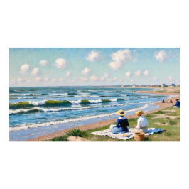 Vriendinnen aan de Kust Foto Afdruk