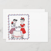 Vriendinnen BFF Tea Party blanco uitnodiging (Voorkant / Achterkant)