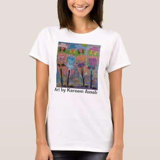 Vriendinnen op fietsen op shirt