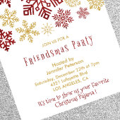 Vriendinnen uitnodigingen Kerst Elegant Rood