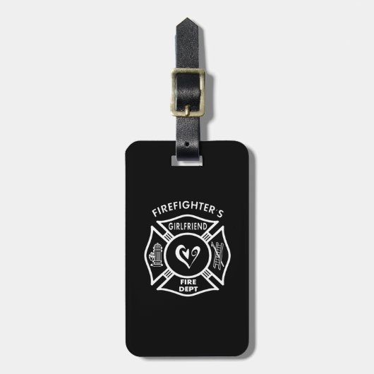 Vriendinnen van brandweerlieden bagagelabel (Voorkant verticaal)