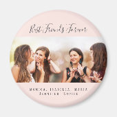 Vriendinnen voor altijd foto roze meisjes magneet (Voorkant)