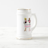 Vriendinnen voor sociale media bierpul (Voorkant rechts)