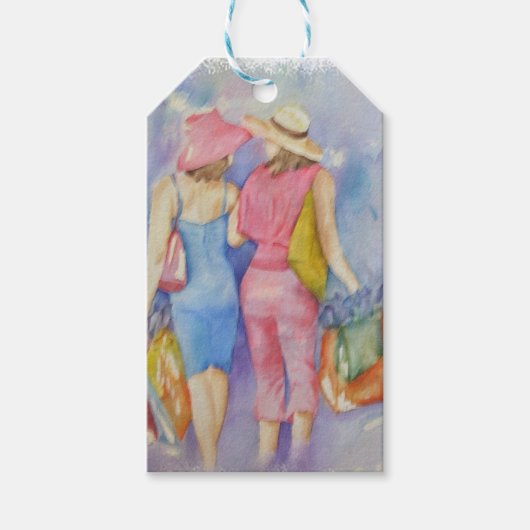 VRIENDINNEN WINKELEN CADEAULABEL (Voorkant)