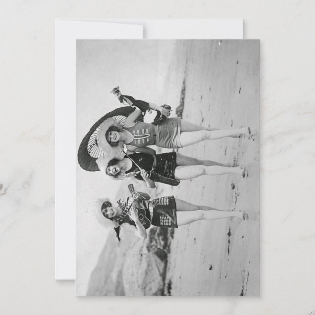  Vriendinnen zingen op het strand (Voorkant)