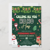 Vriendjes Ho Ho Christmas Party Kaart (Voorkant)
