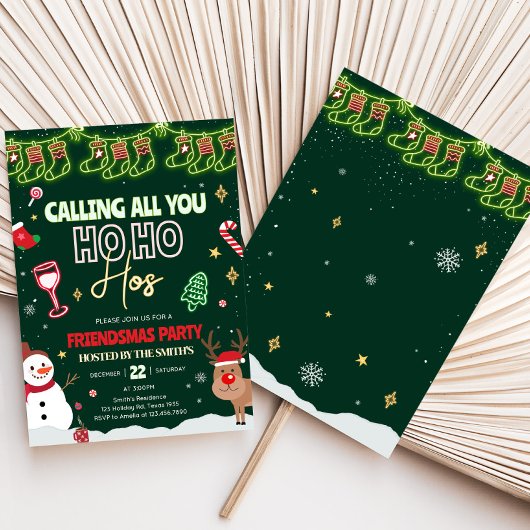 Vriendjes Ho Ho Christmas Party Kaart