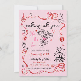 Vriendjes Kerstcocktail Vakantie feest Aankondiging