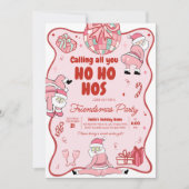 Vriendjes Santa Funny Ho Hos Kerstfeest Kaart (Voorkant)