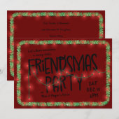 Vriendjesfeest uitnodigen | Vakantielichten & Garl Kaart (Voorkant / Achterkant)