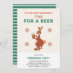 Vriendjesmensen uitnodigingen Funny Kangaroo Bier 