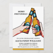 Vriendjesuitnodigingen Merry Friendsmas Beer Kaart (Voorkant)