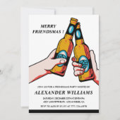 Vriendjesuitnodigingen Merry Friendsmas Beer Kaart (Voorkant)