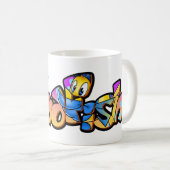 Vriendmok van schattige cartoon koffiemok (Voorkant rechts)