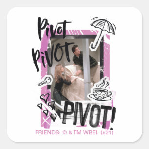 VRIENDS™ draaitrootte VOET Vierkante Sticker