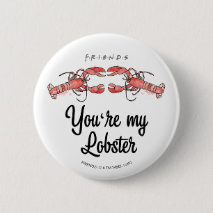 VRIENDS™  Je bent mijn Lobster Waterverf Citaat Ronde Button 5,7 Cm