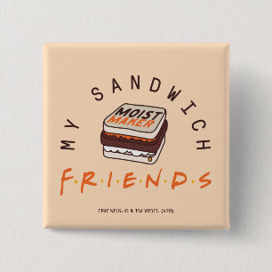 VRIENDS™  Mijn sandwich Vierkante Button 5,1 Cm