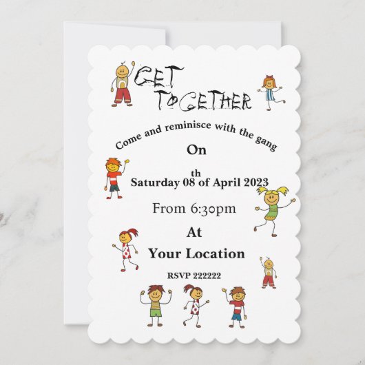 vriend's party Uitnodiging (Voorkant)