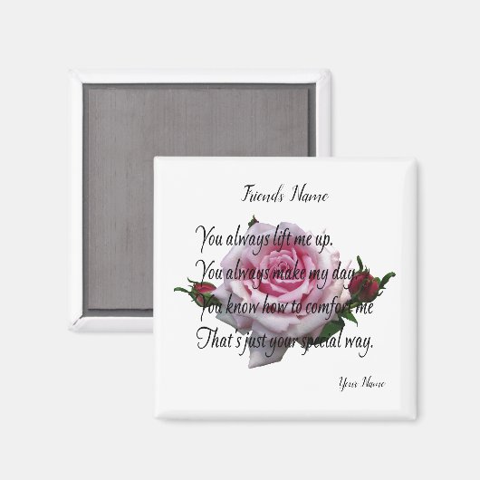 VRIENDS QUOTE MAGNEET (Voorkant / Achterkant)