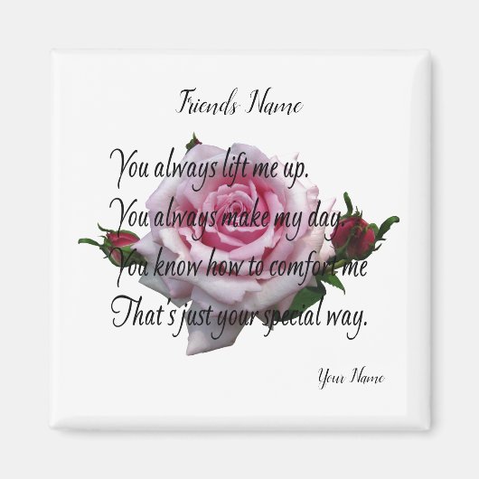 VRIENDS QUOTE MAGNEET (Voorkant)