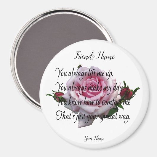 VRIENDS QUOTE MAGNEET (Voorkant / Achterkant)