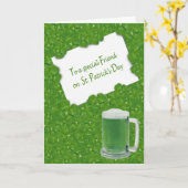 Vriend's St. Patrick's Day Vierbladige Klaver Kaart (Gele Bloem)