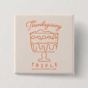 VRIENDS™ Thanksgiving Trifle Vierkante Button 5,1 Cm