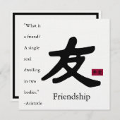 Vriendschap 1 Kaart (Voorkant / Achterkant)