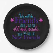 Vriendschap 1 papieren bordje (Voorkant)