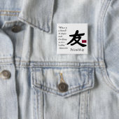 Vriendschap 1 vierkante button 5,1 cm (In situ)