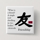 Vriendschap 1 vierkante button 5,1 cm (Voorkant)