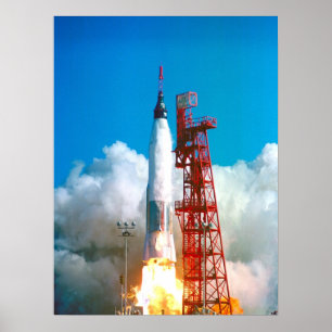 Vriendschap 7 (Mercury Atlas 6) Lancering Poster