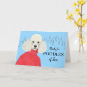 Vriendschap Aangepaste tekst Poedel Stad Achtergro Kaart (Gele Bloem)