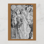 Vriendschap ~ Alphones Mucha ~ 1904 Briefkaart (Voorkant)