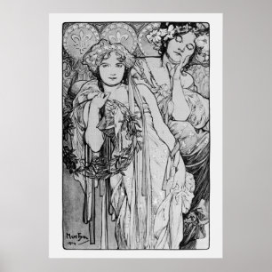 Vriendschap ~ Alphones Mucha Poster