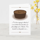 Vriendschap als chocoladekaartje kaart (Gele Bloem)