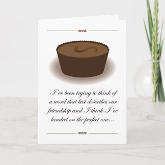 Vriendschap als chocoladekaartje kaart