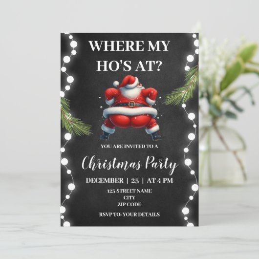 Vriendschap als grappige kerst kaart (Staand voorkant)