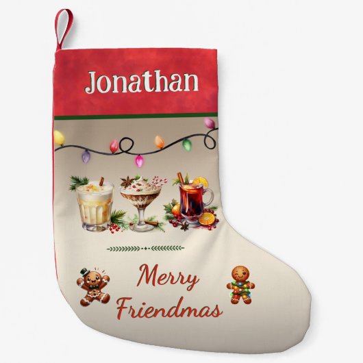 Vriendschap als kerst kleine kerstsok (Voorkant)