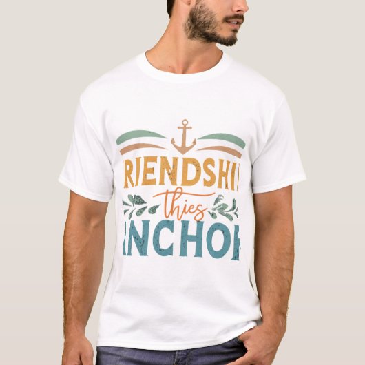 Vriendschap Anker. T-shirt (Voorkant)
