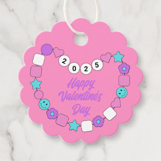 Vriendschap Armband Bejeweled Valentijnsdag Bedankjes Labels (Voorkant)