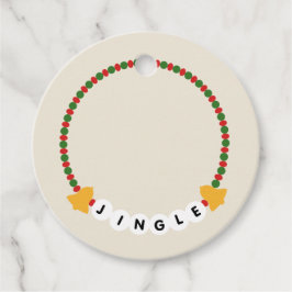 Vriendschap Armband Jingle Bells Kerstmis Bedankjes Labels