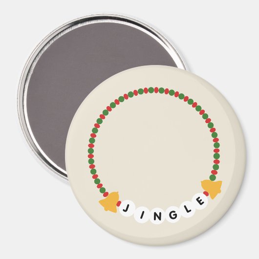 Vriendschap Armband Jingle Bells Kerstmis Magneet (Voorkant / Achterkant)