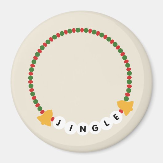 Vriendschap Armband Jingle Bells Kerstmis Magneet (Voorkant)