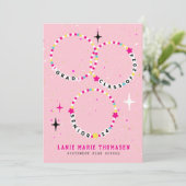 Vriendschap Armband Klasse van 2024 Afstuderen Roz Kaart (Staand voorkant)