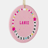 Vriendschap Armband Klasse van 2024 Afstuderen Roz Keramisch Ornament (Rechts)