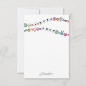 Vriendschap Armband Meisje Sieraden Kinder Geperso Bedankkaart (Voorkant)